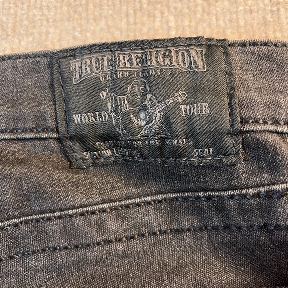 True Religion Black Distressed Skinny Jeans 1391 - Picture 6 of 7